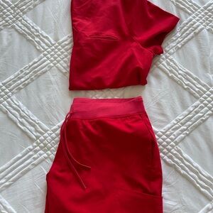 Mandala red scrub set size XL